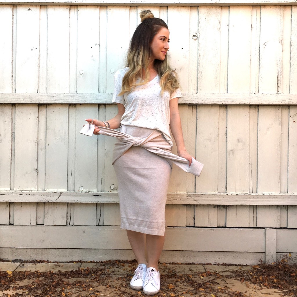 faux sleeve skirt