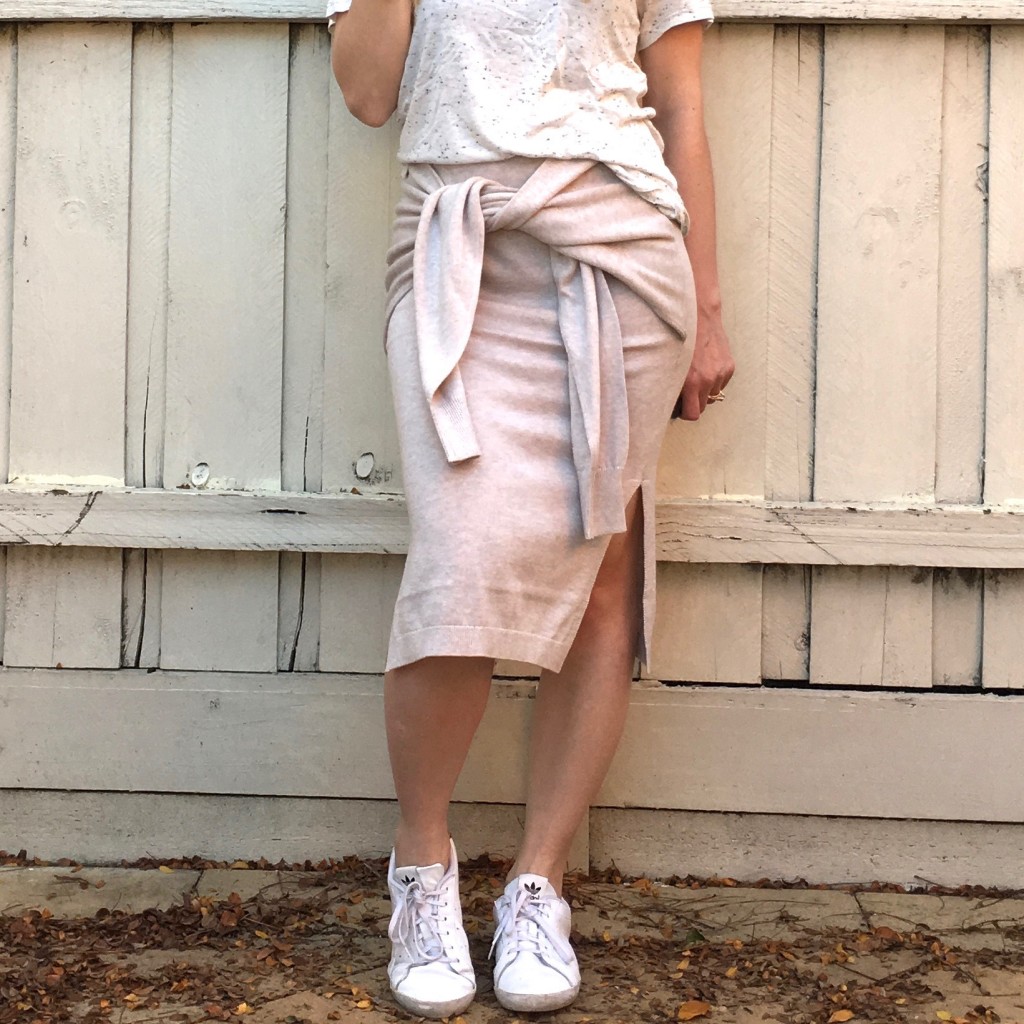 faux sleeve skirt